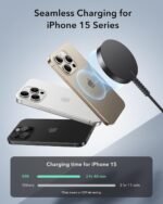 ESR for MagSafe Charger 15W Wireless Charger for iPhone 17/16/15/14/13/12 Apple Magnetic Charging Pad for AirPods 4/3/Pro/Pro 2 Galaxy S25 Series with Dual USB C Ports, Black - Image 3