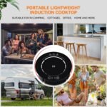 500W / 120V Small Induction Cooktop - 7.7" Mini Portable Countertop Burners Induction Hot Plate Electric Stove for Candle Making, RV, Office, Tea Room, Camp, Tea party - Image 5