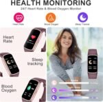 Fitness Tracker Step Counter with 24/7 Heart Rate Blood Oxygen Sleep Monitor, 1.47'' AMOLED Touch Color Screen Fitness Watch, Smart Watches for Women Men - Image 3