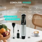 3-in-1 Cordless Hand Blender Set - One-Touch Control & Safety Lock, Immersion Blender with Whisk and Frother for Lattes, Desserts, Soups, Dishwasher-Safe - Image 3