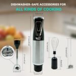 3-in-1 Cordless Hand Blender Set - One-Touch Control & Safety Lock, Immersion Blender with Whisk and Frother for Lattes, Desserts, Soups, Dishwasher-Safe - Image 5