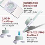 Multi-Purpose Mandoline Slicer for Kitchen with Slide-On Hand Guard - Vegetable Chopper, Potato/Onion/Garlic Slicer, Kitchen Grater(Multi-Color) (Seafoam green, 5-in-1) - Image 5