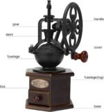 IMAVO Manual Coffee Grinder, Wooden Coffee Bean Grinder with Cast Iron Hand Crank, Antique Design, Perfect for Home,Rustic,Coffee Shop Decoration,Gift - Image 3