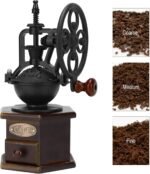 IMAVO Manual Coffee Grinder, Wooden Coffee Bean Grinder with Cast Iron Hand Crank, Antique Design, Perfect for Home,Rustic,Coffee Shop Decoration,Gift - Image 5