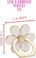 NXVX Phone Ring Holder for iPhone - Elegant White Grip Stand - 360° Rotating Phone Grip Kickstand for All Smartphones - Image 5