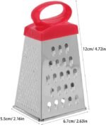 4pcs Stainless Steel Box Grater:Handheld Slicer Fine Coarse for Kitchen Cheese Potatoes 4.72X2.63X2.16in - Image 3