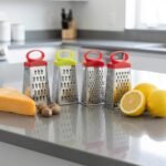 4pcs Stainless Steel Box Grater:Handheld Slicer Fine Coarse for Kitchen Cheese Potatoes 4.72X2.63X2.16in - Image 7
