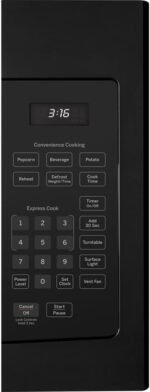 GE JVM3160DFBB 1.6 Cu. Ft. Over-the-Range Microwave Oven Black Bundle with 2 YR CPS Enhanced Protection Pack - Image 4