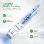 KITHELP Vacuum Sealer for Food, Food Saver Vacuum Sealer Machine + 30 Reusable Vacuum Bags, Compact Handheld Vacuum sealer for Preservation Chef and Home - Image 3