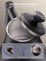Govee Smart Electric Kettle, WiFi Variable Temperature Gooseneck Pour Over Kettle and Tea Kettle, Alexa Control, 1200W Quick Heating, 100% Stainless Steel, 0.8L, Matte Black - Image 4