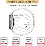 MioHHR Slim Metal Band Compatible with Apple Watch Band 42mm(Series 11 10) 41mm(Series 9 8 7) 40mm(Series 6 5 4 SE3/2/1) 38mm(Series 3 2 1),Stainless Steel iWatch Bands for Women,Silver/Gold - Image 5