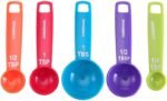 Farberware Set of 5 Measuring Spoons, Perfect for Measuring Both Wet and Dry Indgredients, Includes Detachable Ring for Optimal Storage and Organization, Dishwasher Safe, Assorted - Image 3