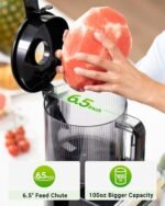 Cold Press Juicer Machines – 6.5'' Large Feed Chute for Whole Fruits & Vegetables, High Juice Yield, Easy To Clean - Image 3