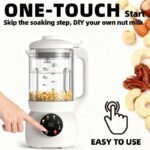7-in-1 Automatic Nut Milk Maker, 40oz Soymilk Maker, 12 Blades, 12-Hour Timer/Auto Clean/Keep Warm/Boil/Low Noise, Make Homemade Almond, Oat, Soy, Coconut and Non-Dairy Beverages (White) - Image 4