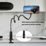 Selfdee Phone Holder for Bed, Gooseneck Clip Adjustable Phone Stand - Universal 360 Flexible Mount for Bedside headboard Lazy Long Arm Clamp Bracket (Style 1) - Image 3