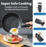 BEZIA Induction Cookware Set 10 Pieces, Nonstick Pots and Pans Set with Removable Handles, for All Hobs, Stackable Design, Dishwasher/Oven Safe, PFAS Free - Image 5