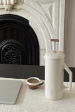 AIRES Ceramic French Press Coffee Maker – 34 oz Heat-Retaining Stoneware – Elegant Neutral Color – Inspired by Buenos Aires Coffee Culture – Gift-Ready with Barista Brewing Guide - Image 3
