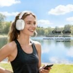 Wireless Bluetooth Over Ear Headphones Up to 28H Battery Life Headset with Microphone Gym Overhead Headphones Compatible with iOS & Android Mobile Phones,Computers,Laptop(Silver) - Image 7