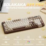 SOLAKAKA A99 Pro Mechanical Keyboard with LCD Screen & Metal Knob, Wireless Gaming Keyboard with BT5.0/2.4GHz/USB-C, Hot Swappable Creamy Keyboard, Gasket Structure, RGB Backlit, for Win/Mac - Image 3