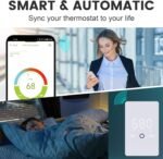MAXKOSKO 2Pcs WiFi Smart Thermostat for Electric Floor Warming System with Touchscreen LED Display 120V/240V, Easy Connection & Energy Saving Home Programmable Thermostat White - Image 4