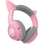 Razer Kraken Kitty V2 BT Wireless RGB Headset: Chroma RGB Kitty Ears & Earcups - Bluetooth 5.2-40 mm Drivers - Noise-Cancelling Mics - Lightweight - 40 Hr Battery w/Type C Charging - Quartz Pink - Image 6