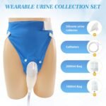 Wearable Urine Collection Bag External Catheter for Women, Reusable Portable Silicone Urinal with 1000ml and 2000ml Urine Catheter Bags,Blue - Image 3