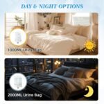 Wearable Urine Collection Bag External Catheter for Women, Reusable Portable Silicone Urinal with 1000ml and 2000ml Urine Catheter Bags,Blue - Image 5