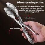 Kitchen Metal Tongs, Heat-Resistant 600°C Stainless Steel Cooking Tongs, Perfect for Food, Steak,Bread,Pizza,Salads and BBQ,Stable Clamping and Flipping Performance. - Image 4