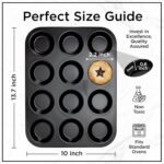 Wrenbury Pro 12 Cup Mince Pie Tin – Carbon Steel Mincemeat Baking Tray - Non Stick Shallow Muffin Pan for Patty Cakes and Jam Tarts - Image 3