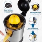 Citrus Juicer, Orange Juicer Machine, Stainless Steel Hands Free Lime Grapefruit Squeezer, Electric Citrus Juicer for Juice, Fruits, Lemons - Image 5