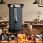 Commercial 100-Cup Stainless Steel Coffee Urn, 12L / 3.2 Gal Electric Coffee Maker with Double-Wall Insulation, Hot Beverage Dispenser for Events, Catering & Buffets - Image 3