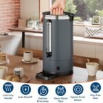 Commercial 100-Cup Stainless Steel Coffee Urn, 12L / 3.2 Gal Electric Coffee Maker with Double-Wall Insulation, Hot Beverage Dispenser for Events, Catering & Buffets - Image 6