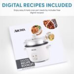AROMA® Rice Cooker, 2-Cup (Uncooked) / 4-Cup (Cooked), Steamer, Grain Cooker, Soup Maker, Oatmeal Cooker, Auto Keep Warm, 1 Qt, White, ARC-302-1NG - Image 6