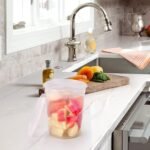 32oz Plastic Deli Food Storage Soup Containers with Airtight Lids, Extra-Thick, Slime, Soup, Leakproof,Stackable,Microwave/Freezer/Dishwasher Safe, BPA Free (24Pack) - Image 4