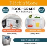 32oz Plastic Deli Food Storage Soup Containers with Airtight Lids, Extra-Thick, Slime, Soup, Leakproof,Stackable,Microwave/Freezer/Dishwasher Safe, BPA Free (24Pack) - Image 5