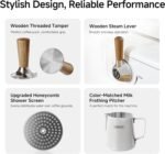 HIBREW H10Plus - Programmable Espresso Machine - 58mm Portafilter in Stainless Steel - Temperature & Cup Volume Adjustable at will - With Intelligent Display Screen & Pressure Gauge. - Image 4