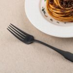 Alata Kate Black Satin 40-Piece Silverware Set, Service for 8, Stainless Steel Flatware Set, Matte Polished Cutlery Set, Dishwasher Safe - Image 4