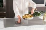 Monogram ZHU36RST 36 Inch Wide 5 Burner Induction Cooktop with Glide Touch Controls and Built-In WiFi - Silver - Image 4