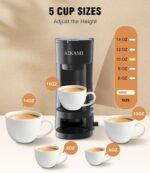 Single Serve Coffee Maker for K Cup & Ground Coffee with Milk Frother, 6 to 14 Oz Brew Sizes, Auto-Off Coffee Machine with Water Reservoir - Image 5