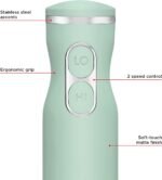 Chefman Immersion Stick Hand Blender with Stainless Steel Blades, Powerful Electric Ice Crushing 2-Speed Control Handheld Food Mixer, Purees, Smoothies, Shakes, Sauces & Soups, Sage - Image 3