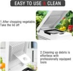 Vegetable Chopper: 10 in 1 Food Chopper - Onion Vegetable Slicer Cutter Dicer, Veggie Cutter with Container, 7 Blades, Kitchen Gadgets for Carrot Salad Garlic Potato Slicer - Image 4