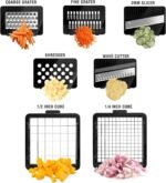 Vegetable Chopper: 10 in 1 Food Chopper - Onion Vegetable Slicer Cutter Dicer, Veggie Cutter with Container, 7 Blades, Kitchen Gadgets for Carrot Salad Garlic Potato Slicer - Image 5