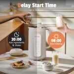 8 in 1 Automatic Nut Milk Maker - 20oz Soy Milk Maker for Homemade Nut Milk,Oat Milk,Soymilk,Almond Milk,Plant Based Milk,Rice Paste,Juice,Milk Shake,Boil Water with Auto-Clean & Timer - Image 4