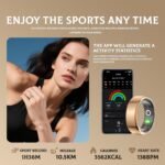 Smart Ring for Women & Men- Health Fitness Tracker with HRV/Sleep Monitoring/Step Counter/Calorie&Distance Tracking, 7-Day Battery，Remote Photo,Menstrual Cycle (Silver, #9) - Image 3