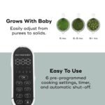 Babymoov Duo Meal Station Grey: Multi-Speed Baby Food Maker Steamer and Puree Blender, Baby Food Processor that warms & defrosts (Nutritionist Approved) - Image 4