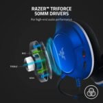 Razer Kaira X Wired Headset for Xbox Series X|S, Xbox One, PC, Mac & Mobile Devices: Triforce 50mm Drivers - HyperClear Cardioid Mic - Memory Foam Ear Cushions - On-Headset Controls - Shock Blue - Image 3