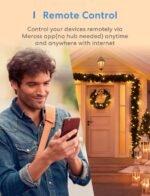 Outdoor Smart Plug, meross Outdoor Wi-Fi Outlet with 3 Independent Sockets Compatible with Apple Homekit, Alexa and SmartThings, Voice & Remote Control, Timer, 2.4 GHz only,Black - Image 5