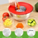 Mixing Bowls with Lids Set,10pcs Stainless Steel Mixing Bowls with Graters and Egg Whisk &Non-Slip Bottoms Food Prep Nesting Bowls for Baking, Cooking, Meal Storage(1.2QT-5.5QT) - Image 4