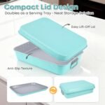 21-pieces Stackable Nonstick Bakeware Set, PTFE/PFOA/PFOS Free Baking Pans Set with Silicone Cup, Oven Mitt, Complete Kitchen Baking Kit for Cake & Loaf, Cookies, Cupcakes - Image 4