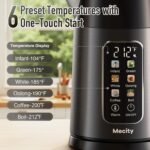 Mecity Electric Kettle 1.7L Touch Screen Temperature Control Water Boiler, No Plastic Contact with Water. 6 Preset Temperature Programs, 2 Hours Keep Warm, Auto Shut Off, Dark Grey - Image 3